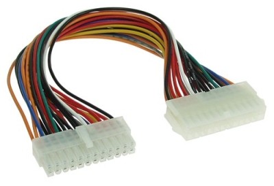 Strom Verl&auml;ngerung intern, InLine&reg;, 24pol St/Bu, Netzteil -> Mainboard, 20cm