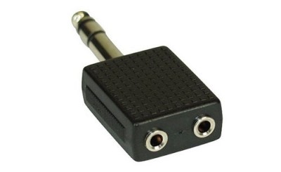 No Name / Sonstiges Audio Adapter, InLine&reg;, 6,3mm Klinke Stecker Stereo an 2x 3,5mm Klinke Buchse Stereo