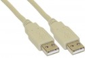 USB 2.0 Kabel, InLine�, A an A, beige, 3m