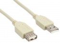 USB 2.0 Verl�ngerung, InLine�, St/Bu Typ A, beige, 3m, bulk