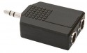 Audio Adapter, InLine�, 3,5mm Klinke Stecker an 2x 6,3mm Klinke Buchse, Stereo