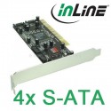 InLine S-ATA PCI Controller Karte 4-Kanal RAID 0, 1, 10