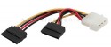 Strom Y-Kabel intern, 1x 5,25  an 2x 15pin S-ATA