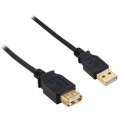 USB 2.0 Verl�ngerung, InLine�, St/Bu Typ A, schwarz, Kontakte gold, 5m