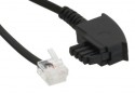 TAE-F Kabel f�r DSL Splitter, InLine�, TAE-F Stecker an Western 6/2 DEC Stecker, 20m