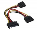 SATA Strom-Y-Kabel, InLine�, SATA Bu an 2x SATA St, 0,15m