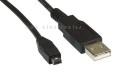 USB Mini-Kabel, InLine�, Stecker A an Mini USB Stecker, schwarz, 2m