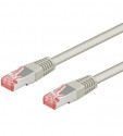 CAT6 Netzwerkkabel, (lose Ware), 2xRJ45 St., PIMF + geflechtgeschirmt CAT 6-3000 SSTP PIMF grau 30m