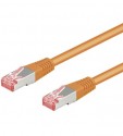 CAT6 Netzwerkkabel, (lose Ware), 2xRJ45 St., PIMF + geflechtgeschirmt CAT 6-500 SSTP PIMF orange 5m
