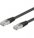CAT 5e Netzwerkkabel, (lose Ware), 2xRJ45 Stecker, foliengeschirmt CAT 5-500 FTP schwarz 5m