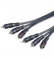 Goobay Audio-Video-Kabel 2,0m, Blister Ware, 3 x Cinchstecker > 3 x Cinchstecker AVK 607-200 2.0m SB