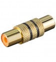 Audio-Adapter mit schwarzem Farbring, Cinch Kupplung>Cinch Kupplung(vergoldet)