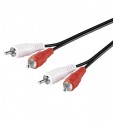 Audio-Video-Kabel 2,5m, lose Ware, 2 x Cinchstecker > 2 x Cinchstecker