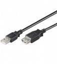 USB 2.0 Verl�ngerung, (lose Ware),  A  Stecker >  A  Buchse USB Verl AA 180 HiSpeed schwarz 2.0 1.8m