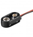 10 St�ck Batterieclip f�r 9-V Bl�cke, I-Form, Plastikheh�use mit Schutzkragen