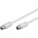 Koaxial Anschluss Kabel, wei�, Koaxialstecker > Koaxialkupplung AK 750 7.5m
