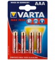 Varta Batterie Alkali Micro (AAA) Blister Varta - Max Tech (High Tech Alkaline), LR 03 VMT4-BL (4703) Varta Max Tech