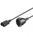 Netzkabel, (lose Ware), AC Stecker - Schutzkontakt Kupplung NK 121-150 IEC320-C13>CEE 7/4 1.5m