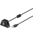 USB 2.0 Verl�ngerung, (lose Ware),  A  Stecker >  A  Buchse USB Verl AA 200 CLIP II schwarz 2.0 2m