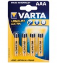 Varta Batterie Alkali Micro (AAA) Blister Varta - Longlife (4103), LR 03 VLL4-BL (4103) Varta Longlife