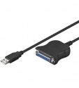 USB zu parallel Konverter, Blister, USB  A  Stecker > 25pol D-SUB Buchse
