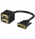 DVI-Stecker > 2 x SVGA-Buchse, vergoldete Kontakte, lose Ware