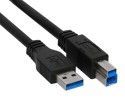 USB 3.0 Kabel, InLine�, A an B, schwarz, 2,5m