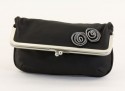 Abendtasche Milla, Kunstleder, blau/grau
