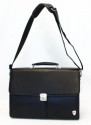 Edle Aktentasche, Laptoptasche 14 , Tragegurt, polyester-pu, schwarz