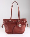 Leder Handtasche, E&E RL-hochwertig, braun
