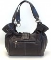 Leder Handtasche, E&E RL-hochwertig, schwarz