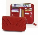 Damen Leder-Geldb�rse Milla, Kunstleder, rot