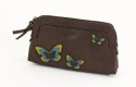 Damen Leder-Geldb�rse Milla, Kunstleder, braun