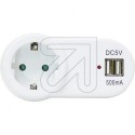 Schukoadapter mit 2x USB-Buchse SKAD2USB