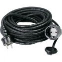 Gummi-Verl�ng. H05RR-F 3G1,5 / 10m schw.