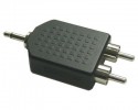 Audio Adapter, InLine�, 3,5mm Klinke Stecker Mono auf 2x Cinch Stecker