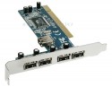 Schnittstellenkarte, InLine�, USB 2.0, 4x extern + 1x intern, PCI