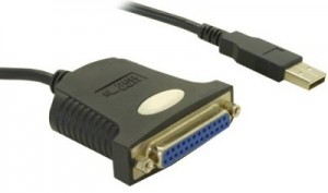 USB -> 25pol parallel, Drucker-Adapterkabel, 0,9m, Delock 61330