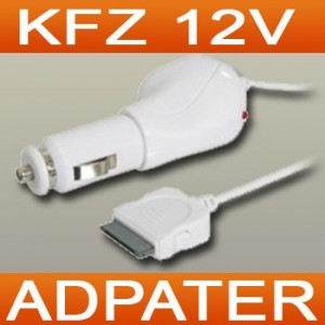 iPod KFZ 12V Ladeger�t weiss, f�r IPOD/IPHONE