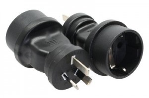 Netzadapter Australien/Argentinien Stecker auf Schuko-Buchse