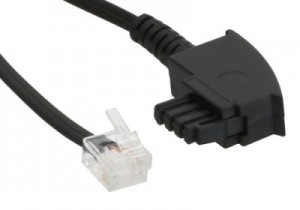 TAE-F Kabel f�r DSL Splitter, InLine�, TAE-F Stecker an Western 6/2 DEC Stecker, 20m