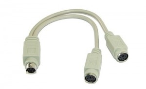 PS/2 Y-Kabel, InLine�, Maus+Tastatur an Notebook
