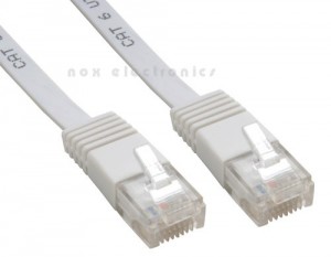 Patchkabel flach, UTP, InLine�, Cat.6, wei�, 5m