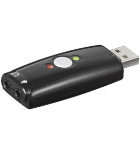 USB 2.0 Soundkarte, Blister, USB  A  Stecker > 2x 3,5mm stereo Buchse USB - Soundcard 2.0 C-Media Chipset