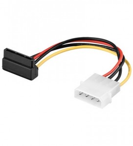Power-Adapter 4pol. Stecker auf S-ATA, L�nge: 0,13m Winkelstecker, Lose Ware