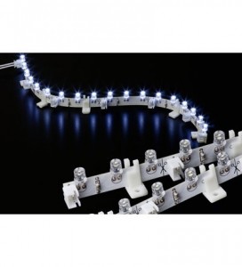 Flexible LED-Leiste mit 18 LEDs, warm weiss, 12V DC (50mA)