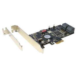 Schnittstellenkarte, InLine�, 4x SATA II, RAID 0,1,5,10 PCIe (PCI-Express), inkl. Low profile Slotblech