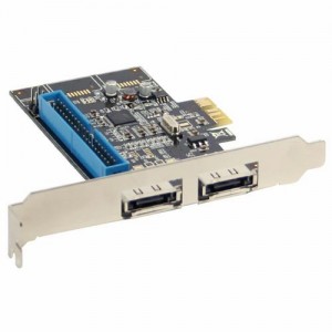 Schnittstellenkarte, InLine�, 2x eSATA 6Gb/s + IDE, RAID 0,1, PCIe 2.0 (PCI-Express)
