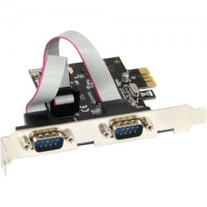 Schnittstellenkarte, InLine�, 2x Seriell 9-pol, PCIe (PCI-Express)