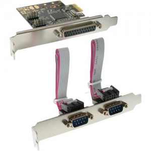 InLine� Schnittstellenkarte, 1x 25pol parallel + 2x 9pol seriell, PCIe (PCI-Express)